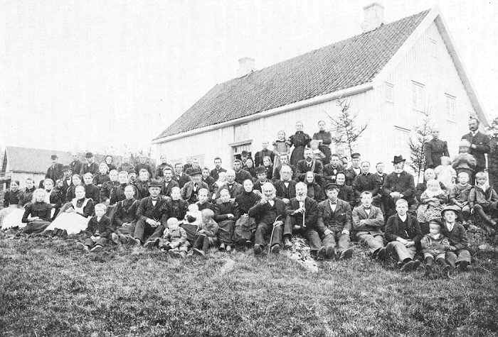 Fra begravelsen på Nedre Holand i 1898 etter Ingeborg Marie Abrahamsdatter, søster til Anders Iversens 2. hustru.